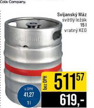 Svijanský Máz světlý ležák 15l