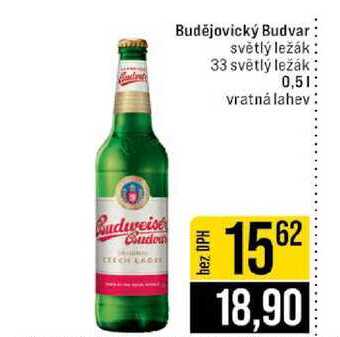 Budějovický Budvar světlý ležák 33 světlý ležák 0,5l