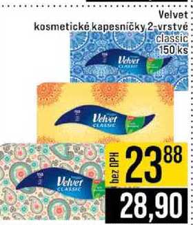 Velvet kosmetické kapesníčky 2-vrstvé classic 150 ks 