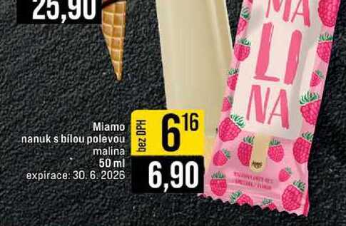 Miamo nanuk s bílou polevou malina 50 ml