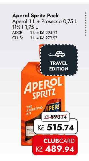 Aperol Spritz Pack Aperol 1 L + Prosecco 0,75 L 11% 1 1,75 L