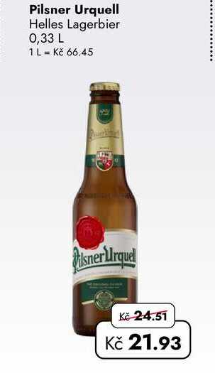 Pilsner Urquell Helles Lagerbier 0,33 L 