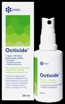 Octicide 1 mg/g + 20 mg/g kožní sprej, roztok