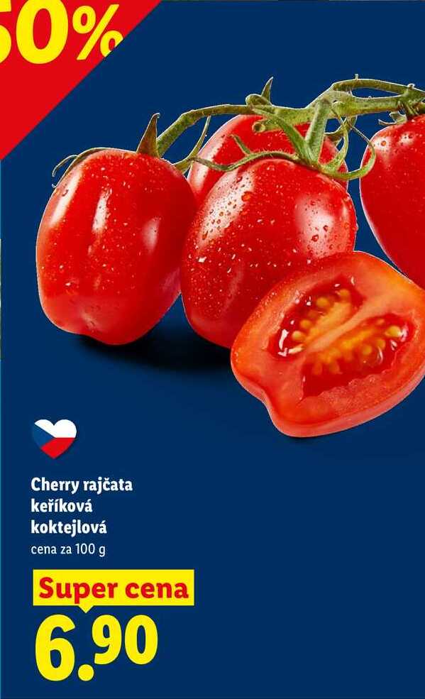 Cherry rajčata keříková koktejlová, cena za 100 g