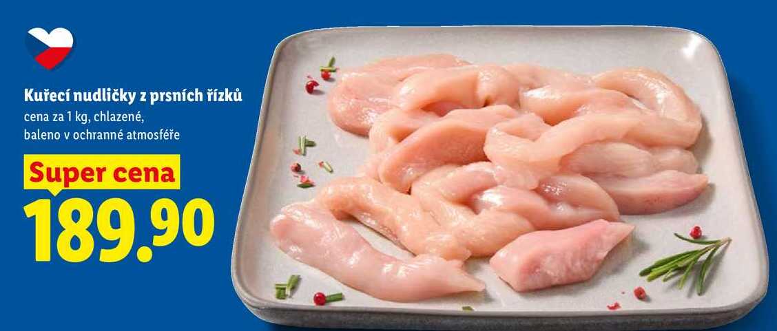 Kuřecí nudličky z prsních řízků, cena za 1 kg