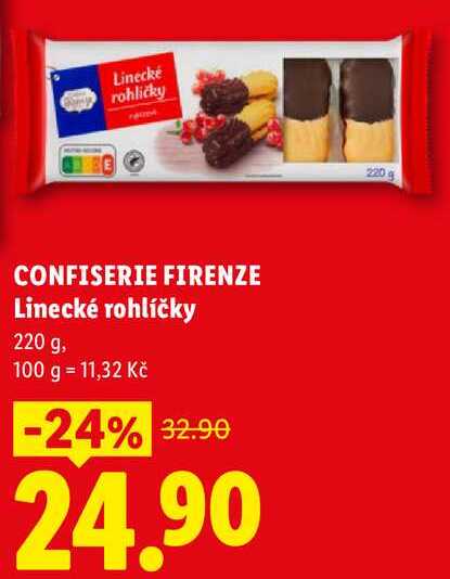CONFISERIE FIRENZE Linecké rohlíčky, 220 g