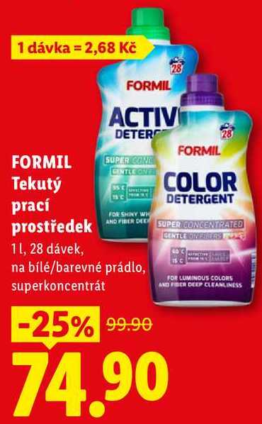 FORMIL Tekutý prací prostředek 1 l/28 dávek