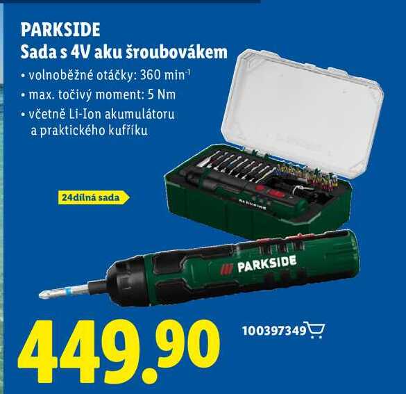PARKSIDE Sada s 4V aku šroubovákem