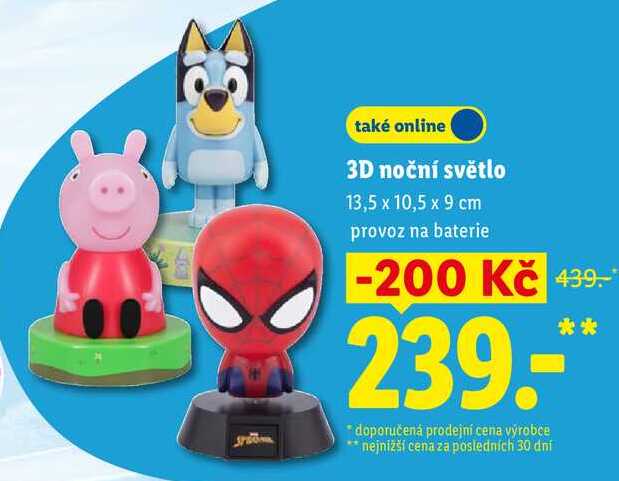 3D noční světlo