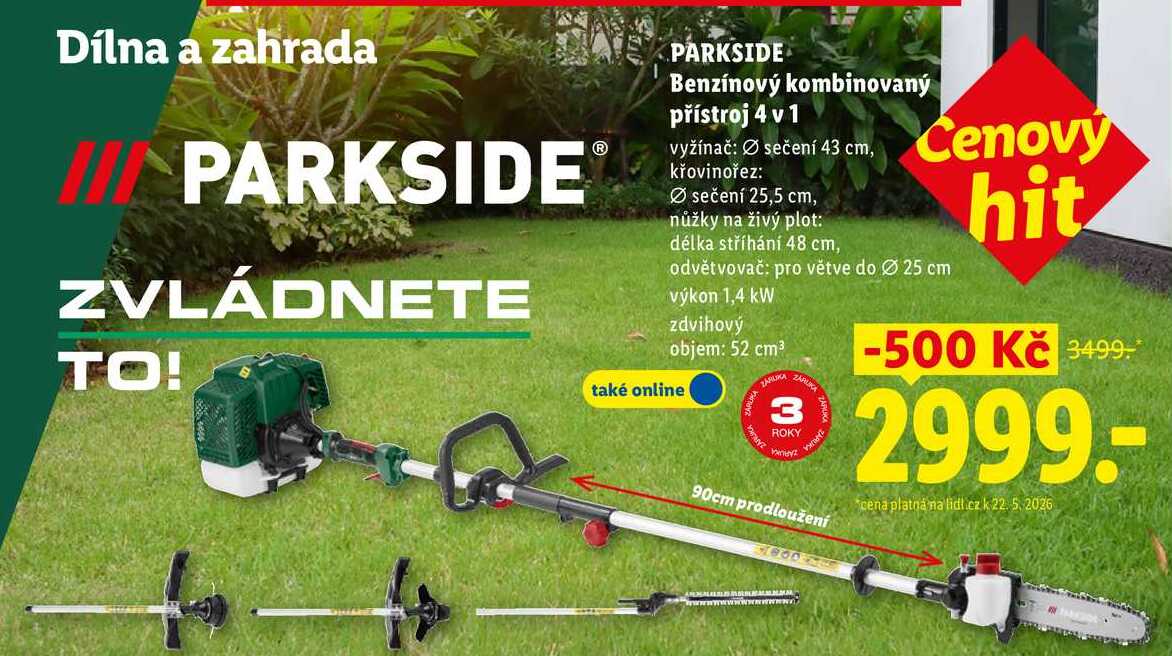 PARKSIDE Benzínový kombinovaný přístroj 4 v 1 