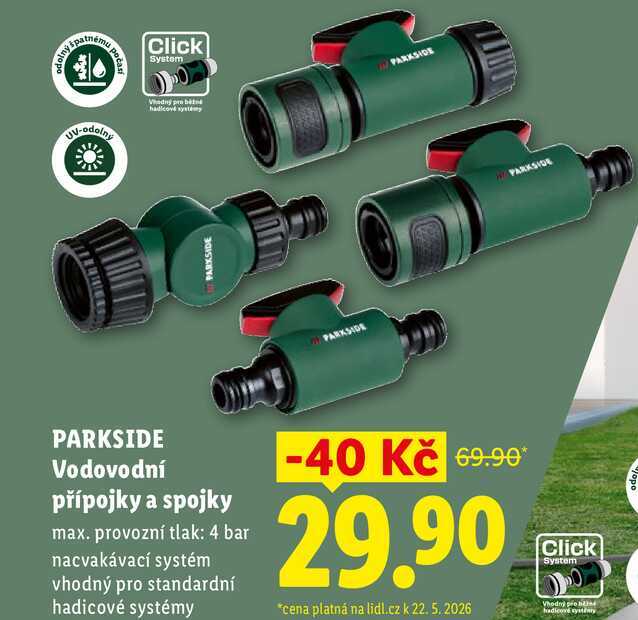 PARKSIDE Vodovodní přípojky a spojky 