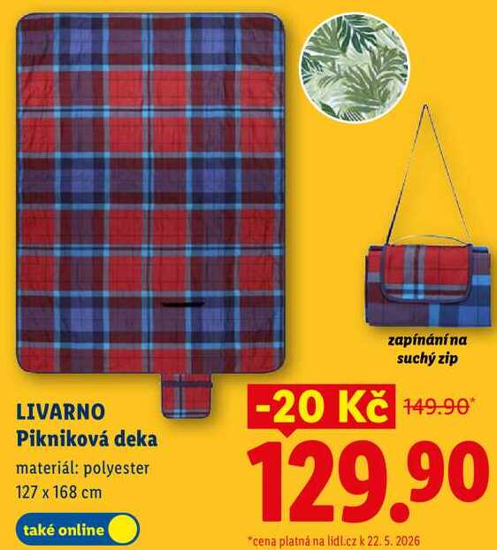LIVARNO Pikniková deka