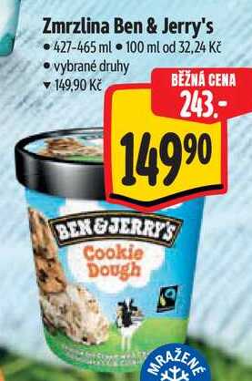 Zmrzlina Ben & Jerry's, 427-465 ml