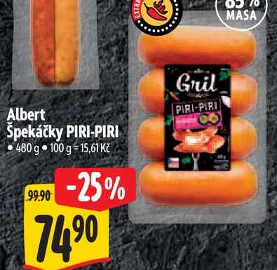 Albert Špekáčky PIRI-PIRI, 480 g