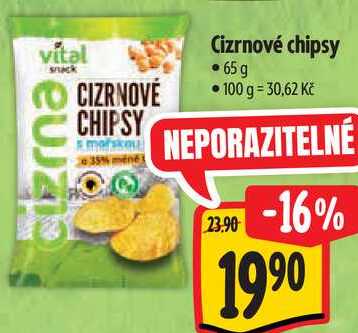Cizrnové chipsy, 65 g
