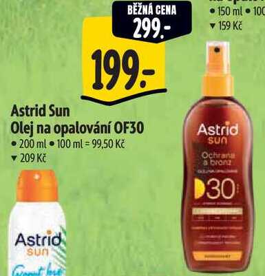 Astrid Sun Olej na opalování OF30, 200 ml