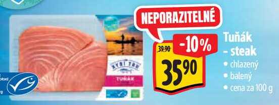 Tuňák - steak, cena za 100 g