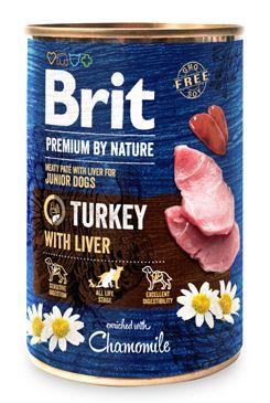 Brit Premium Dog By Nature Konzerva Turkey & Liver 400g