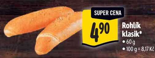 Rohlík klasik, 60 g   