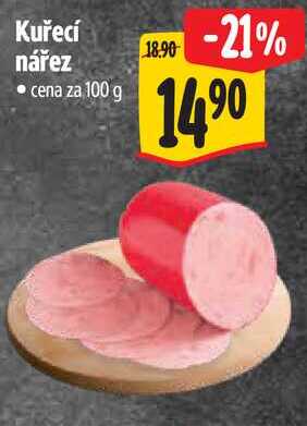 Kuřecí nářez, cena za 100 g  