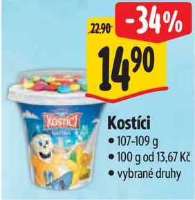 Kostíci, 107-109 g