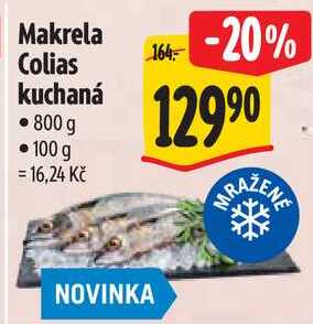 Makrela Colias kuchaná,  800 g