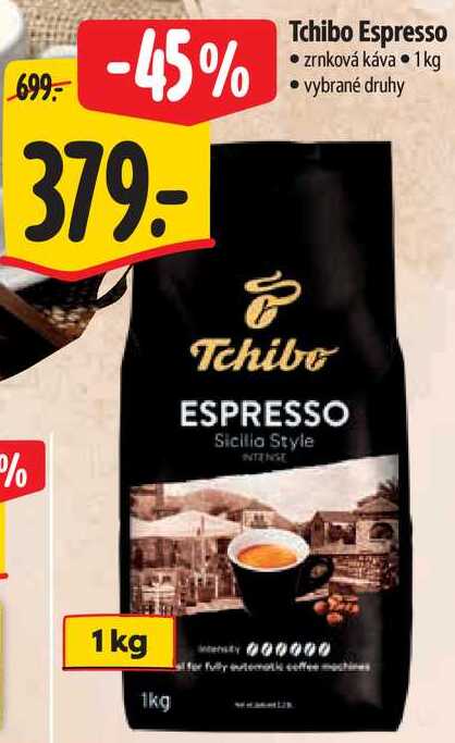 Tchibo Espresso, zrnková káv 1kg 