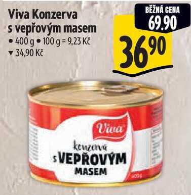 Viva Konzerva s vepřovým masem, 400 g