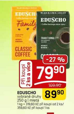 EDUSCHO vybrané druhy 250 g | mletá 