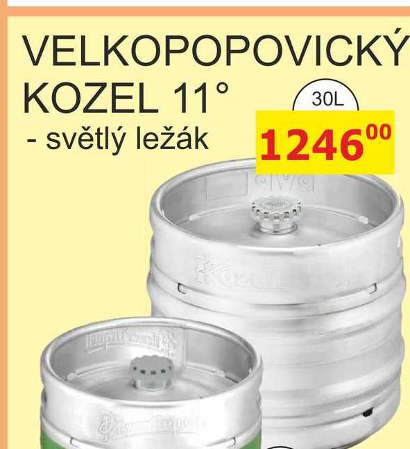 Velkopopovický Kozel 11 pivo ležák světlý sud 30l