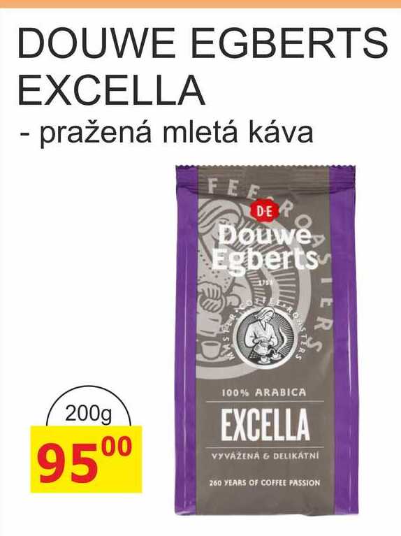DOUWE EGBERTS EXCELLA - pražená mletá káva 200g