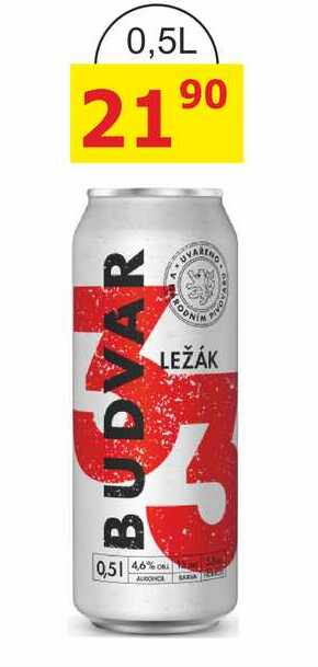 Budvar 33 světlý 0,5l plech