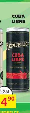 CUBA LIBRE REPUBLICA 0,25l míchaný nápoj