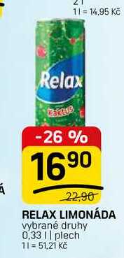 RELAX LIMONÁDA vybrané druhy 0,33 || plech