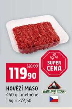 HOVĚZÍ MASO 440 g mélněné