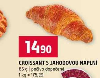 CROISSANTS JAHODOVOU NÁPLNÍ 85 g pečivo dopečené