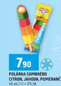 POLÁRKA SOMBRERO CITRON, JAHODA, POMERANČ 45 ml