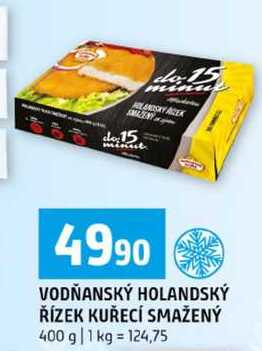 VODŇANSKÝ HOLANDSKÝ ŘÍZEK KUŘECÍ SMAŽENÝ 400 g 
