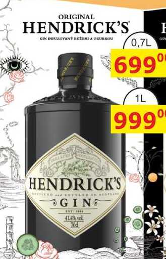 HENDRICK'S GING 41,4% vol 0,7L