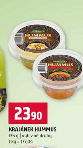 KRAJÁNEK HUMMUS 135 g vybrané druhy 