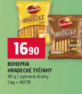 BOHEMIA HRADECKÉ TYČINKY 90 g vybrané druhy