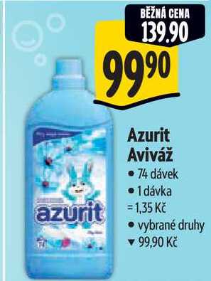 Azurit Aviváž, 74 dávek