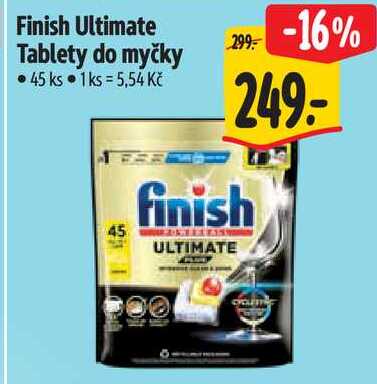 Finish Ultimate Tablety do myčky, 45 ks