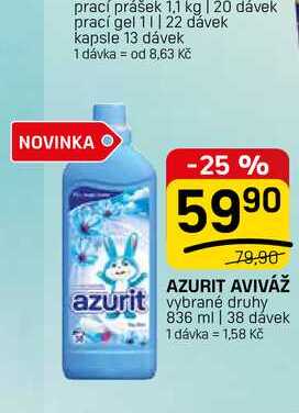 AZURIT AVIVÁŽ azurit vybrané druhy 836 ml | 38 dávek