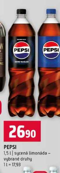 PEPSI 1,5l sycená limonáda vybrané druhy