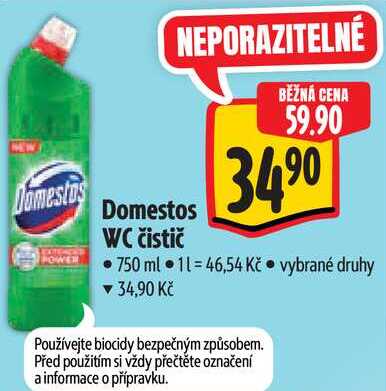 Domestos WC čistič, 750 ml