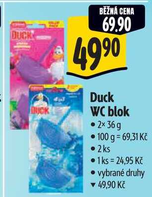 Duck WC blok, 2×36 g