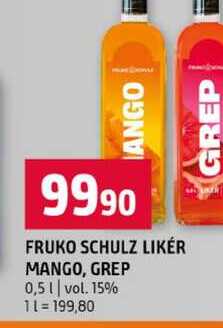 FRUKO SCHULZ LIKÉR MANGO, GREP 0,5l vol. 15%