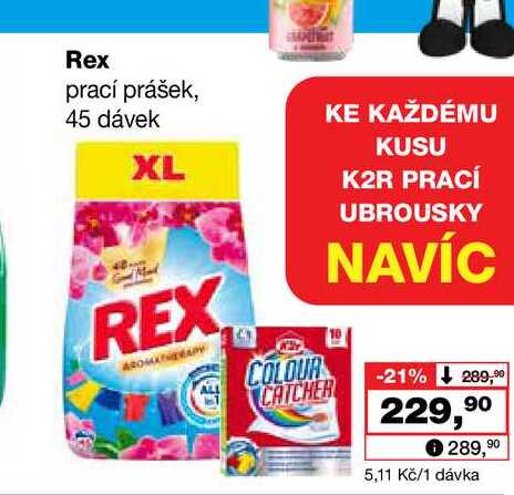 Rex prací prášek, 45 dávek