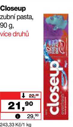 Closeup zubní pasta, 90 g